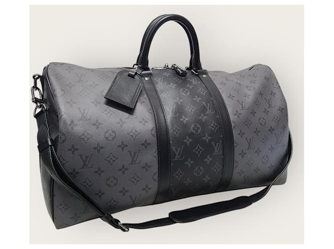 Louis Vuitton Bandoulière Keepall Eclipse Monogram Reverse Noir - vue 3