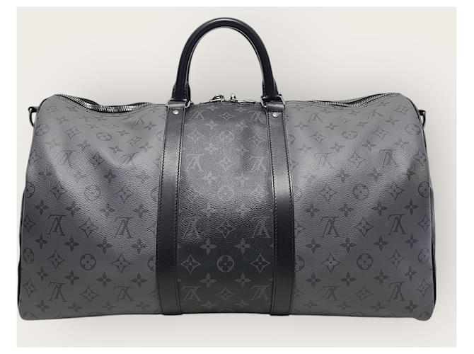 Louis Vuitton Bandoulière Keepall Eclipse Monogram Reverse Noir - vue 6