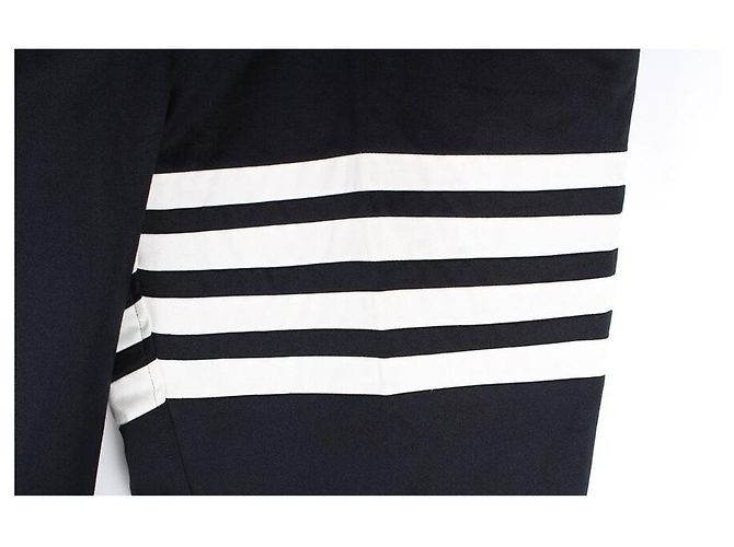 Thom Browne Unstrukturierte gestreifte Baumwollhose mit Armbinde - Ansicht 5