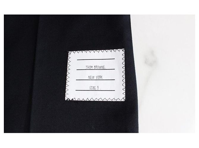 Thom Browne Unstrukturierte gestreifte Baumwollhose mit Armbinde - Ansicht 7