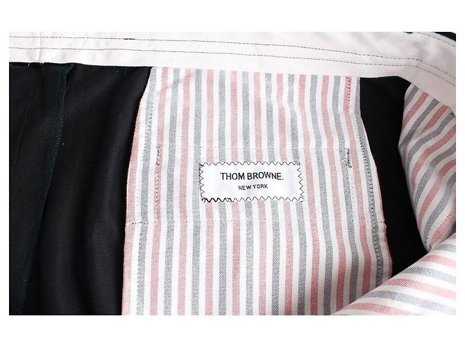 Thom Browne Unstrukturierte gestreifte Baumwollhose mit Armbinde - Ansicht 8