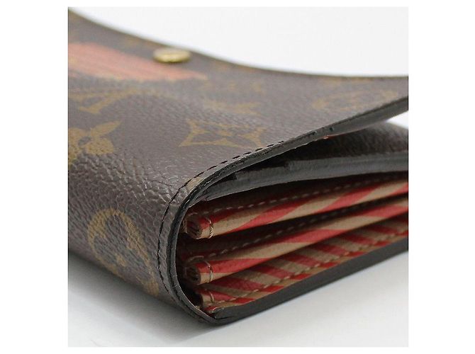 Louis Vuitton Monogram Sarah Trunk Lock Long Wallet Braun - Ansicht 11