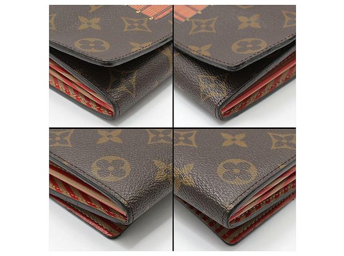Louis Vuitton Monogram Sarah Trunk Lock Long Wallet Braun - Ansicht 12