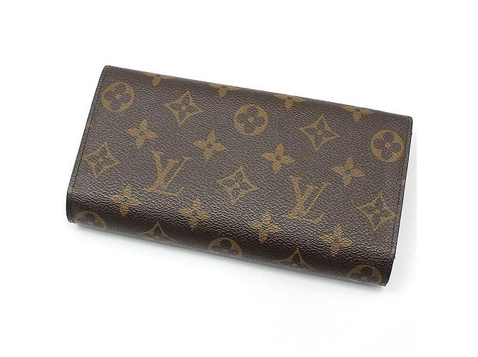 Louis Vuitton Monogram Sarah Trunk Lock Long Wallet Braun - Ansicht 4