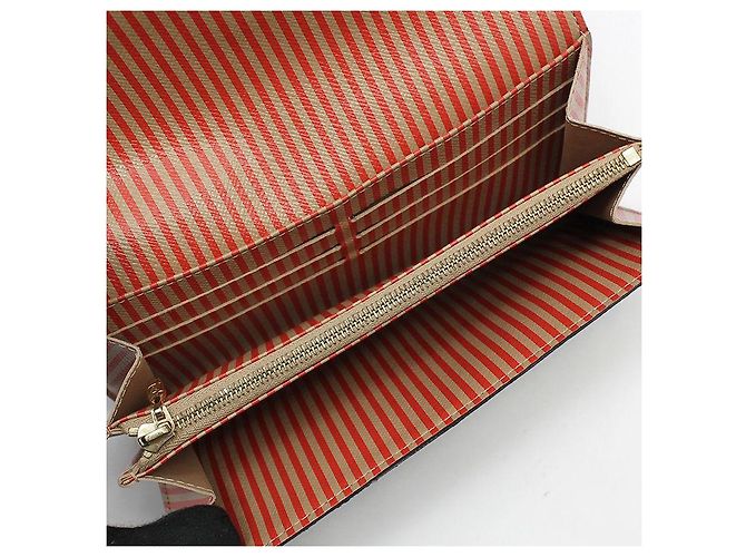 Louis Vuitton Monogram Sarah Trunk Lock Long Wallet Braun - Ansicht 8