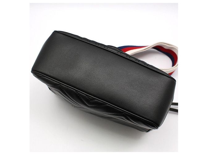 Gucci Borsa a mano e a tracolla GG Marmont matelassé nera Nero - vista 5