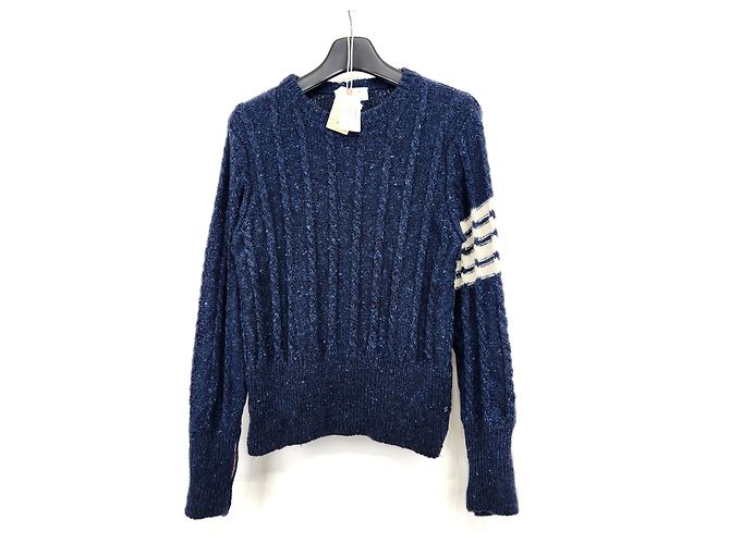 Thom Browne Diagonale Twist-Strick blau - Ansicht 2