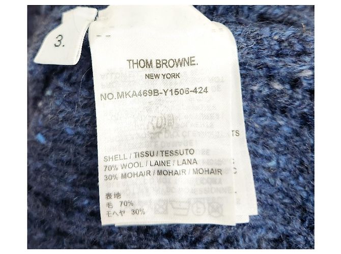 Thom Browne Diagonale Twist-Strick blau - Ansicht 5
