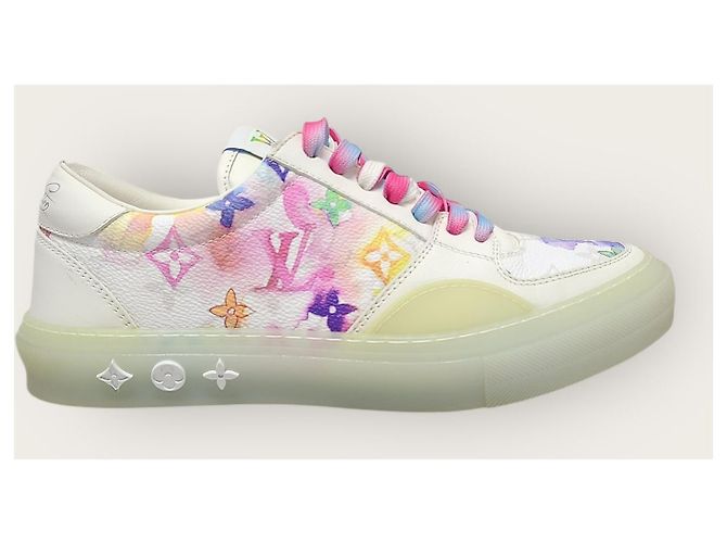 Louis Vuitton Sneaker Ollie con monogramma ad acquerello Multicolore - vista 2
