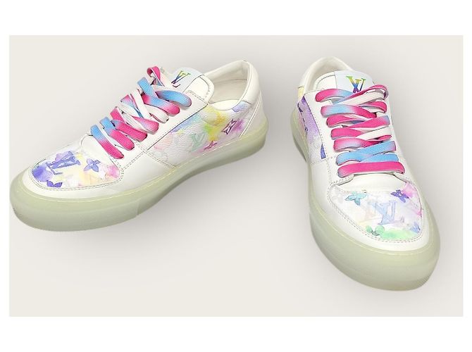 Louis Vuitton Sneaker Ollie con monogramma ad acquerello Multicolore - vista 3