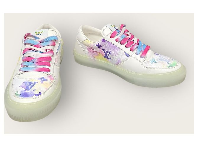 Louis Vuitton Sneaker Ollie con monogramma ad acquerello Multicolore - vista 4