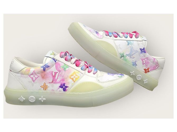 Louis Vuitton Sneaker Ollie con monogramma ad acquerello Multicolore - vista 5