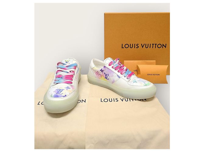 Louis Vuitton Sneaker Ollie con monogramma ad acquerello Multicolore - vista 8