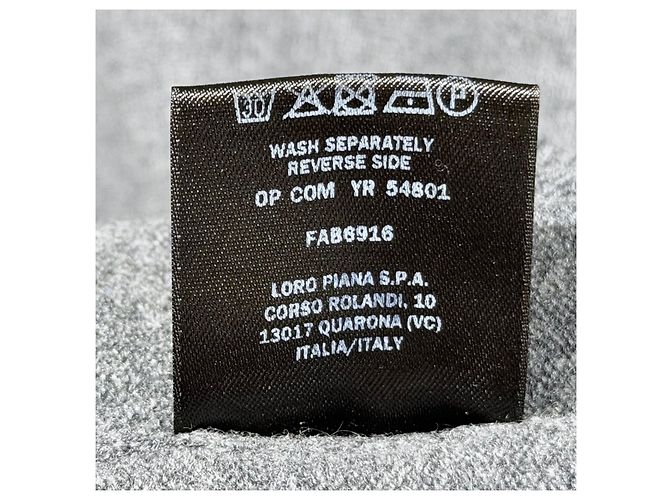 Loro Piana Baby Kaschmir Rundhals Strickpullover Grau Braun - Ansicht 7