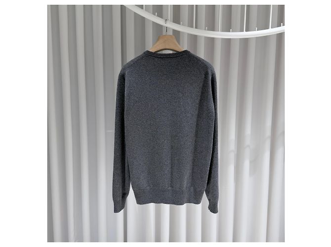 Loro Piana Baby Kaschmir Rundhals Strickpullover Grau Braun - Ansicht 8