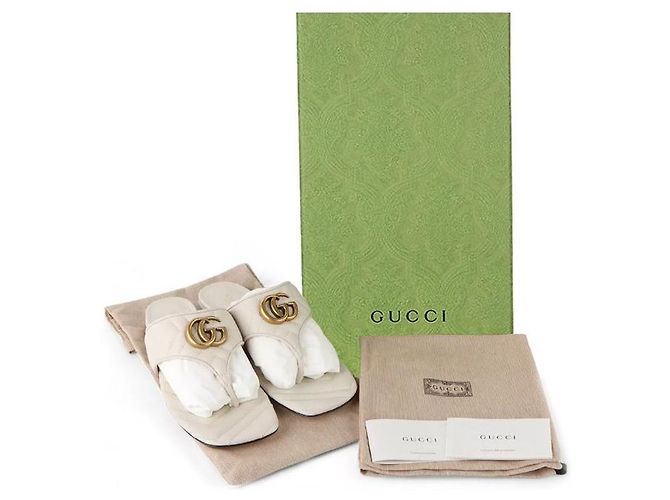 Gucci Sandali piatti trapuntati Marmont da donna Arancione - vista 7