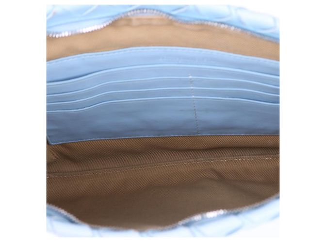 Bottega Veneta Clutch Media Blu Cielo da Donna - vista 10