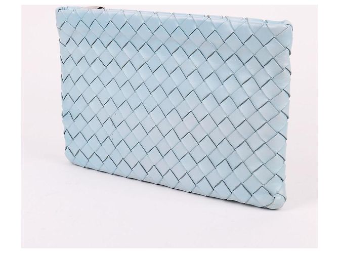 Bottega Veneta Clutch Media Blu Cielo da Donna - vista 2