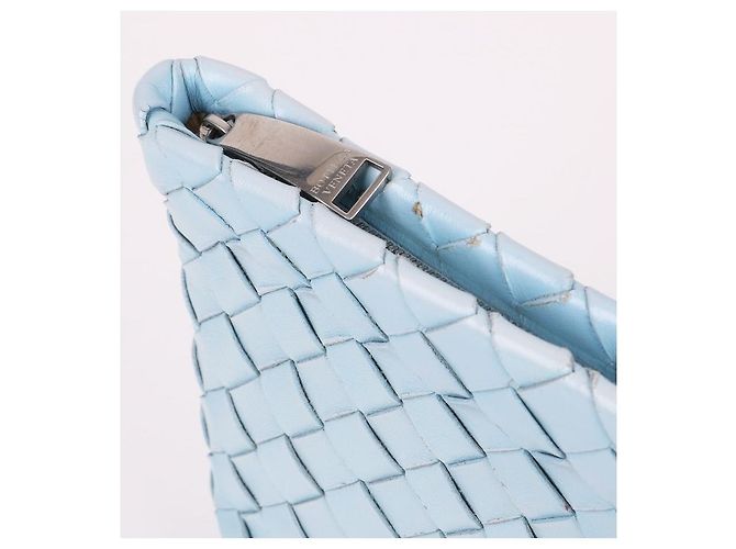 Bottega Veneta Clutch Media Blu Cielo da Donna - vista 5