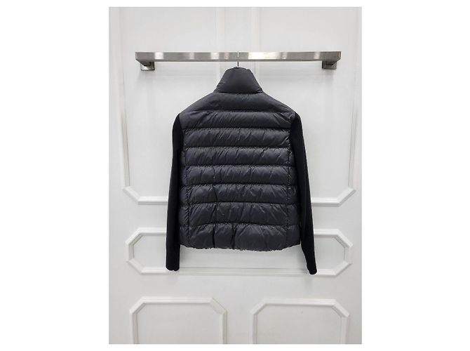 Moncler Tricot Wollstrickjacke XS Silber - Ansicht 2