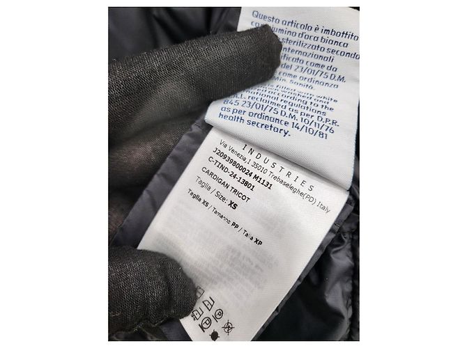 Moncler Tricot Wollstrickjacke XS Silber - Ansicht 4