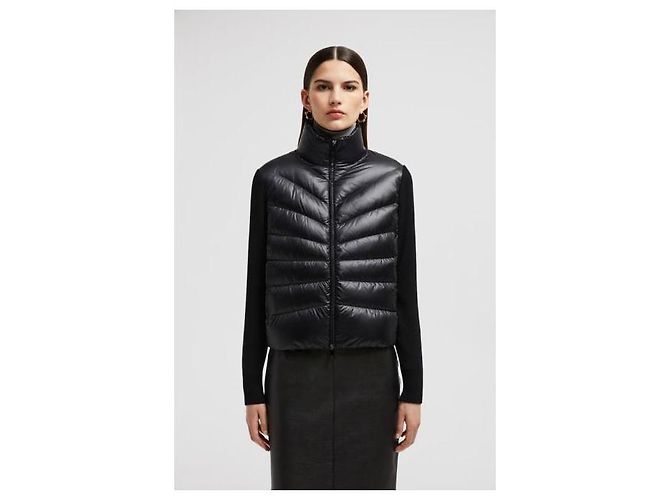 Moncler Tricot Wollstrickjacke XS Silber - Ansicht 7