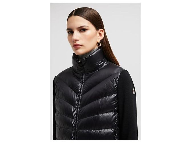 Moncler Tricot Wollstrickjacke XS Silber - Ansicht 8
