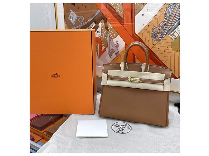 Hermès Birkin Togo Oro timbro Oro Multicolore - vista 11