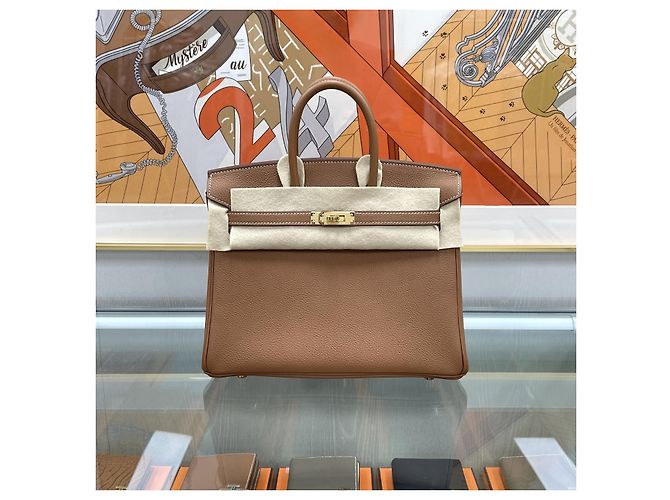 Hermès Birkin Togo Oro timbro Oro Multicolore - vista 2