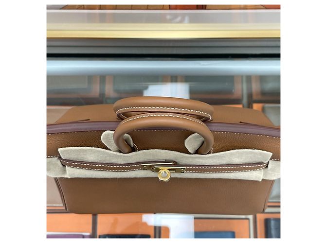 Hermès Birkin Togo Oro timbro Oro Multicolore - vista 9