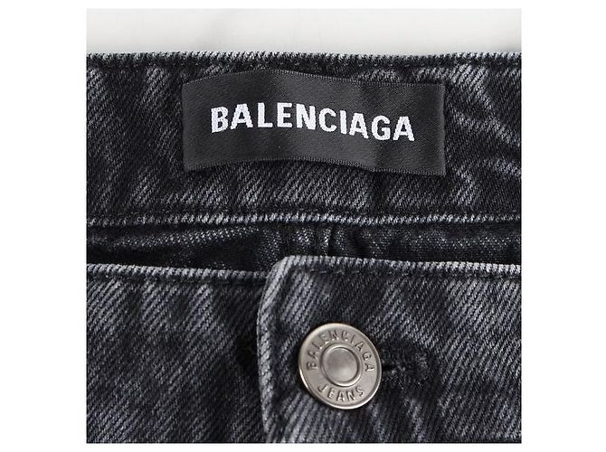 Balenciaga Schwarze Washed Denim Hose Mehrfarben - Ansicht 4