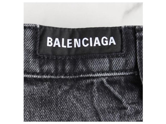 Balenciaga Schwarze Washed Denim Hose Mehrfarben - Ansicht 5