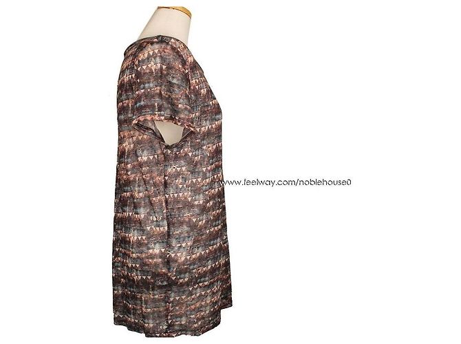 Isabel Marant Bedrucktes Leinen-T-Shirt Étoile Rot - Ansicht 3
