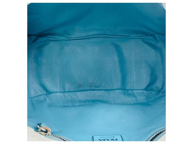 Borsa a Spalla con Catena Prada Bianco - vista 5