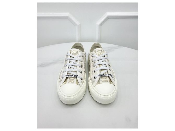 Dior Work and Garden bestickte Sneaker Silber - Ansicht 2