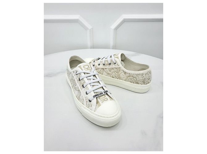 Dior Work and Garden bestickte Sneaker Silber - Ansicht 3