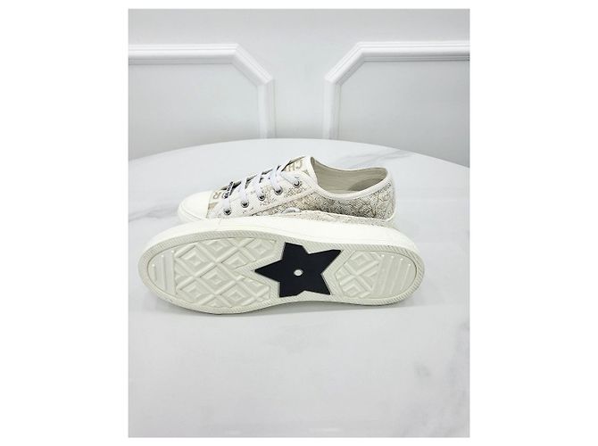 Dior Work and Garden bestickte Sneaker Silber - Ansicht 6