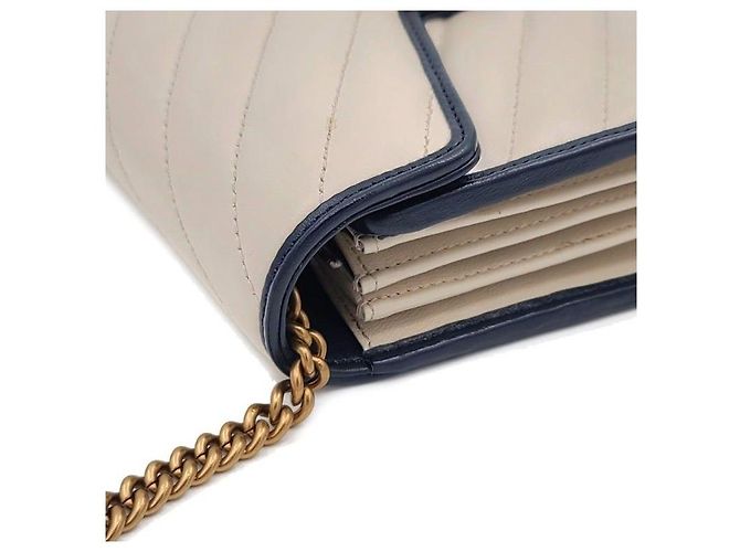Gucci Mini borsa a catena Marmont Blu - vista 5