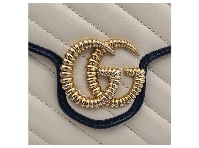 Gucci Mini borsa a catena Marmont Blu - vista 7