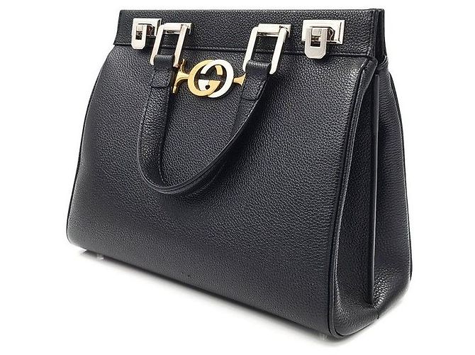 Gucci Borsa Jumi Top Handle Small Nero - vista 2