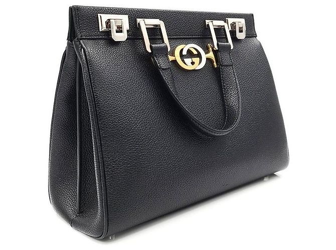 Gucci Borsa Jumi Top Handle Small Nero - vista 3