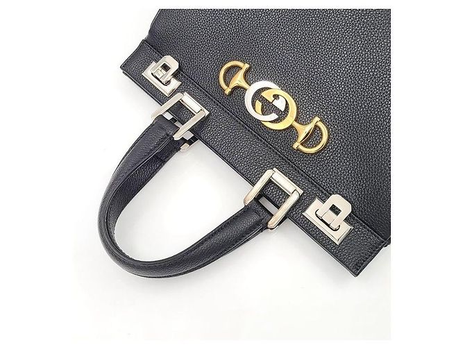 Gucci Borsa Jumi Top Handle Small Nero - vista 5
