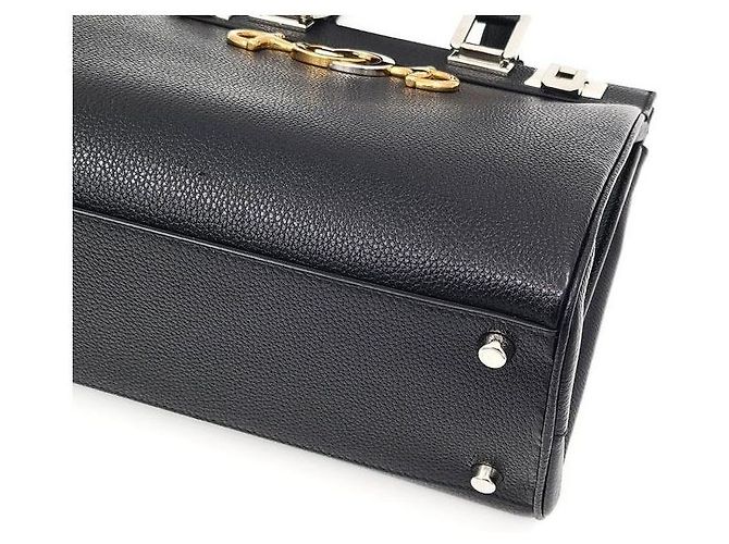 Gucci Borsa Jumi Top Handle Small Nero - vista 6