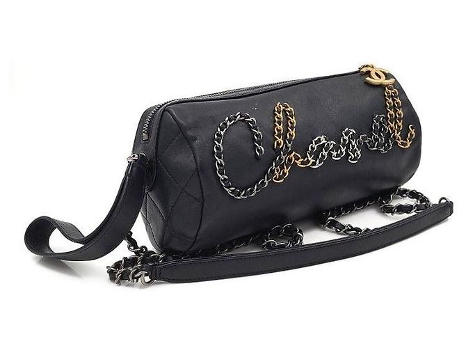 Chanel Bolso Bowling Logo Quilting Small Negro - vista 3