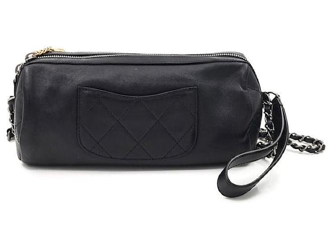 Chanel Bolso Bowling Logo Quilting Small Negro - vista 4