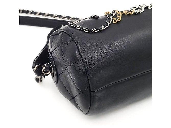 Chanel Bolso Bowling Logo Quilting Small Negro - vista 7