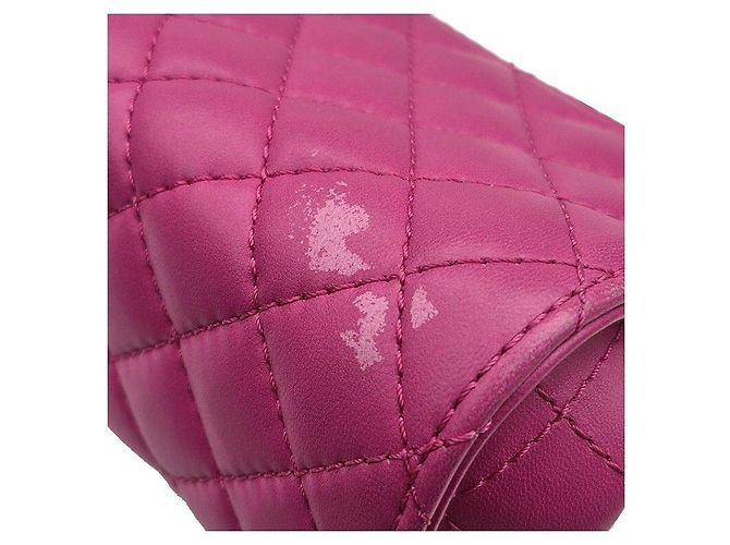 Chanel Mini borsa a tracolla con catena in agnello Rosa - vista 10