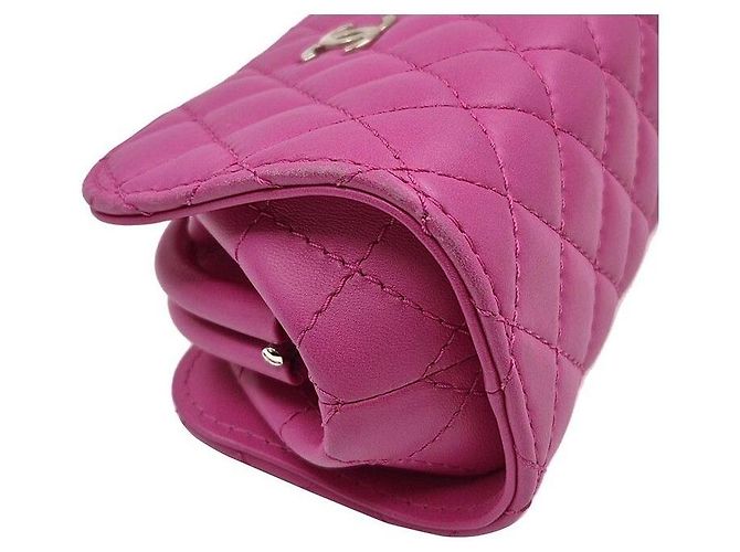 Chanel Mini borsa a tracolla con catena in agnello Rosa - vista 8