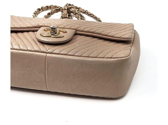 Chanel Borsa a tracolla con catena Chevron Marrone - vista 6