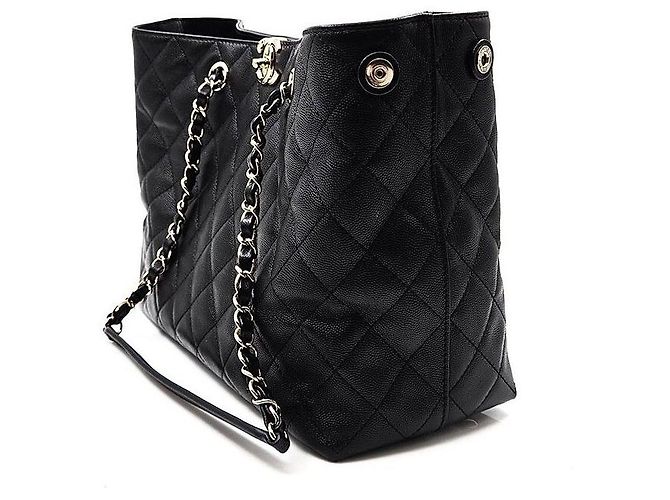 Chanel Borsa a Spalla Caviar Timeless Chain Nero - vista 2